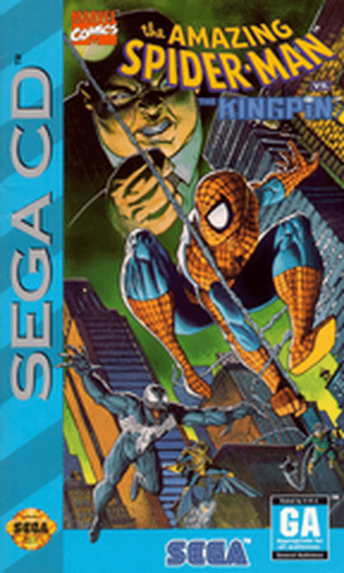 Amazing Spider-Man vs. The Kingpin box art for Sega CD